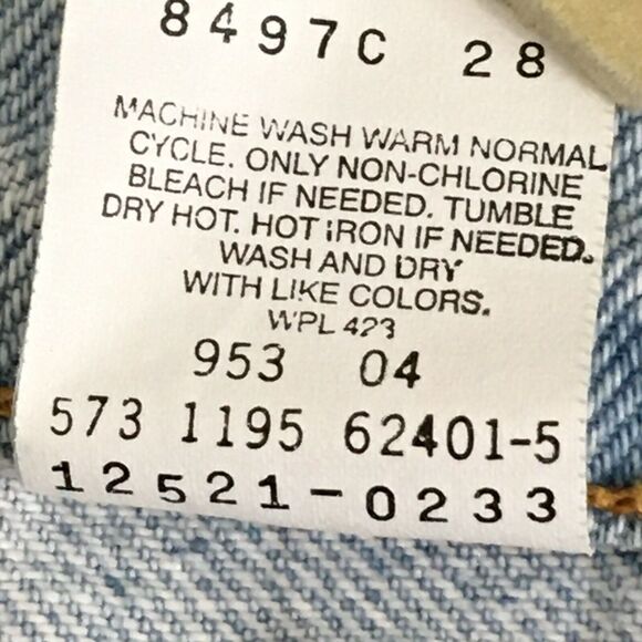 LEVIS 521 Vintage 90s Moms Jeans Tapered Leg Fit 6 Petite High Waist Light Wash - Picture 6 of 12